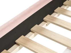 Letto a castello Velluto CHOCQUES 90 x 200 cm Rosa pastello