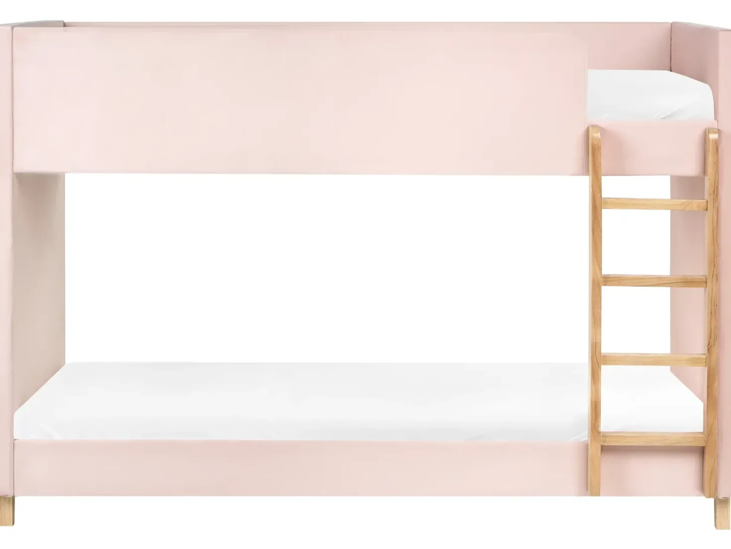 Letto a castello Velluto CHOCQUES 90 x 200 cm Rosa pastello