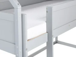 Letto a mezza altezza Casa Legno di pino DIENNE 90 x 200 cm Grigio