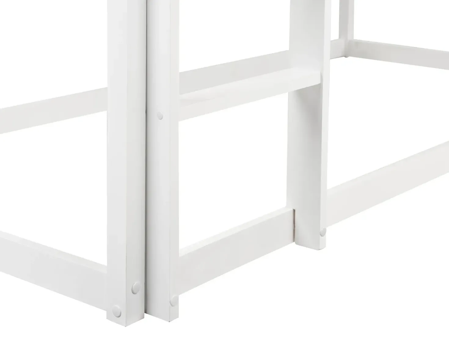 Letto a mezza altezza Casa Legno di pino DIENNE 90 x 200 cm Bianco