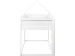 Letto a mezza altezza Casa Legno di pino DIENNE 90 x 200 cm Bianco