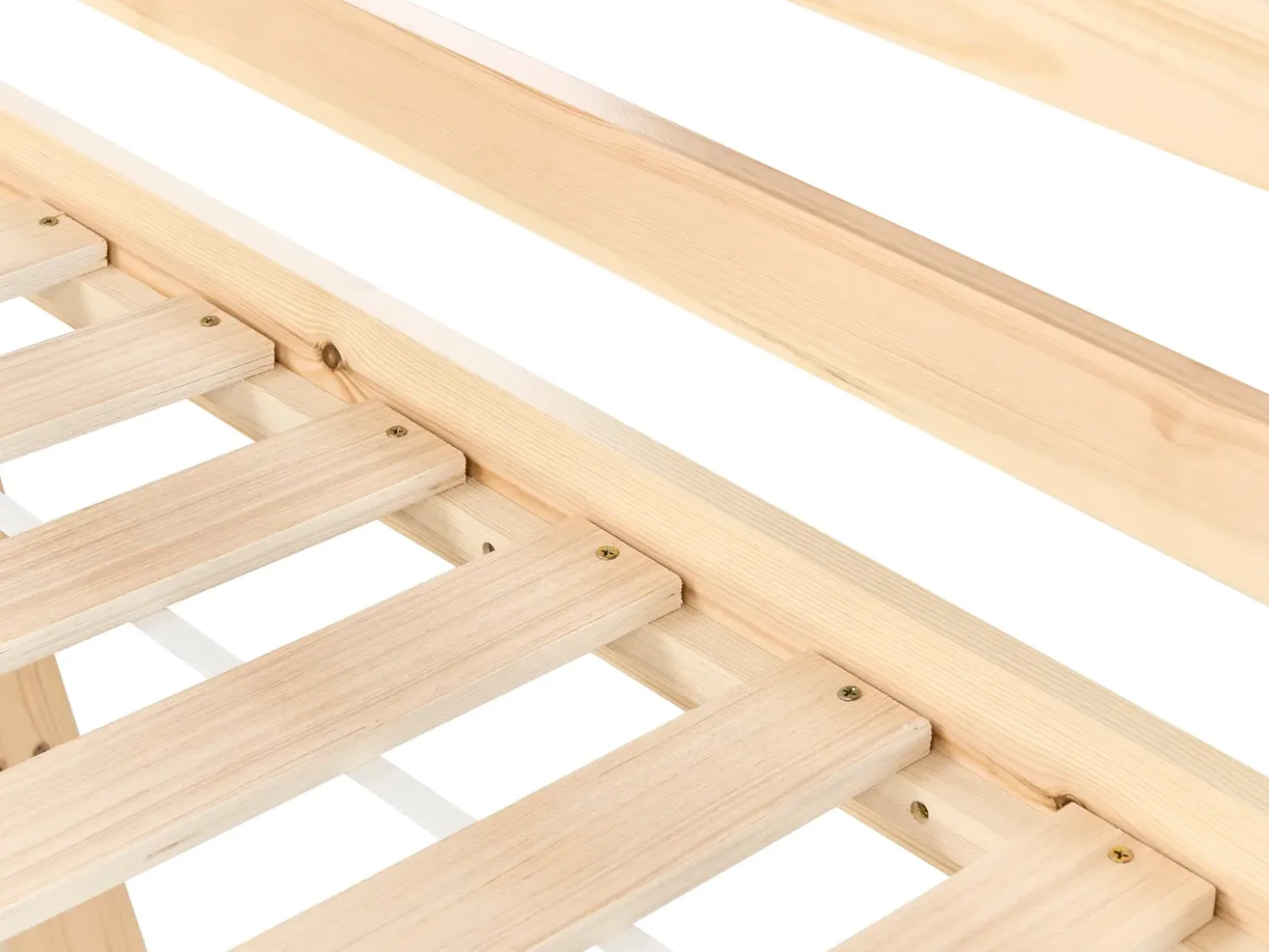 Letto a mezza altezza Legno di pino STAPLE 90 x 200 cm con Scivolo Marrone chiaro
