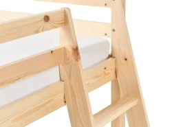 Letto a mezza altezza Legno di pino STAPLE 90 x 200 cm con Scivolo Marrone chiaro