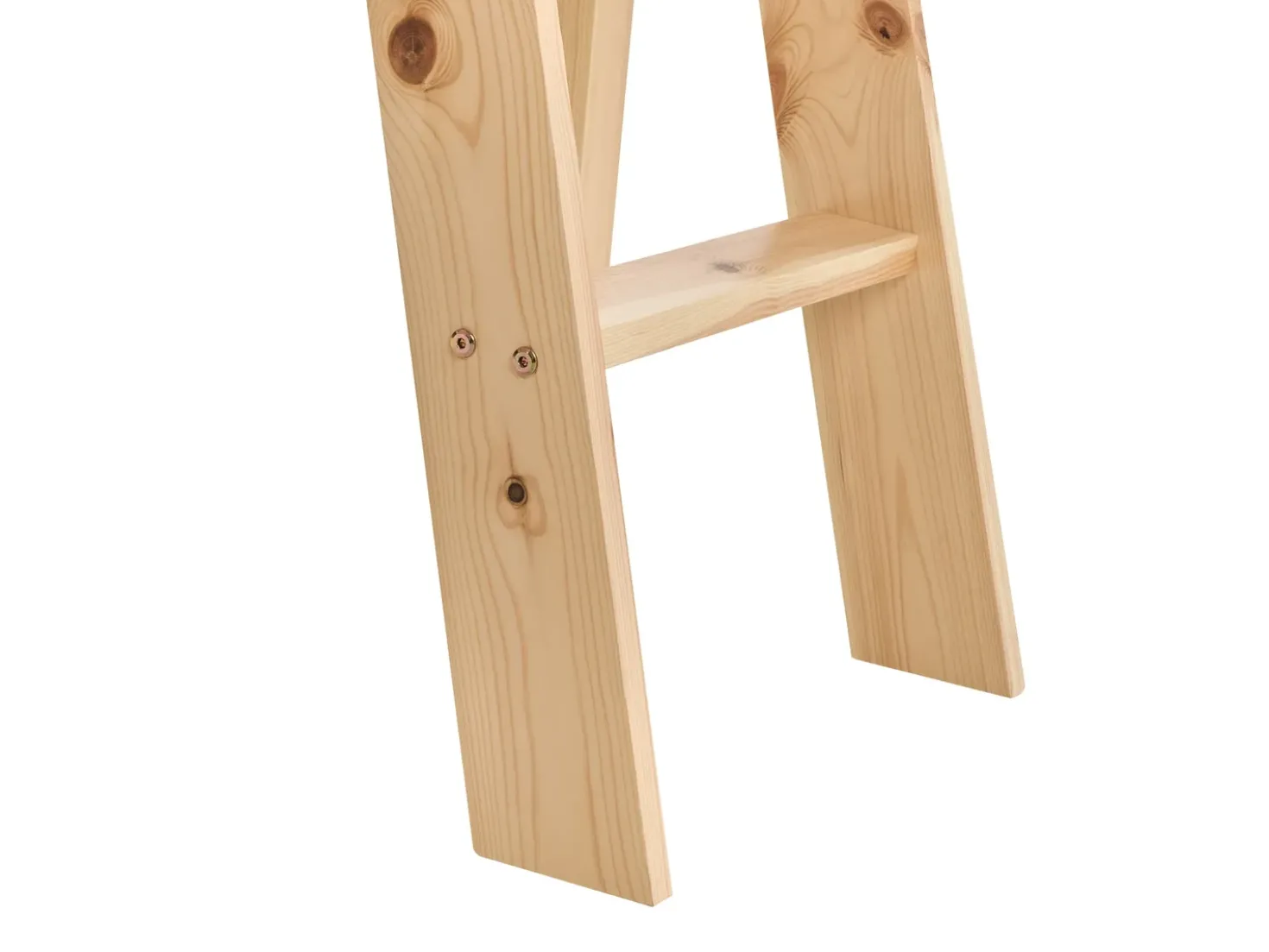 Letto a mezza altezza Legno di pino STAPLE 90 x 200 cm con Scivolo Marrone chiaro