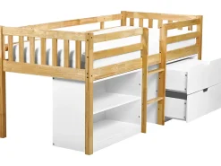 Letto a mezza altezza Legno SUSVILLE 90 x 200 cm Marrone chiaro