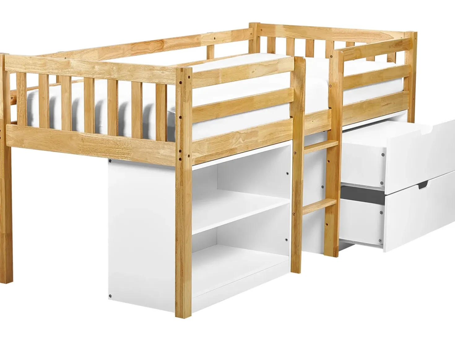 Letto a mezza altezza Legno SUSVILLE 90 x 200 cm Marrone chiaro