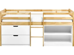 Letto a mezza altezza Legno SUSVILLE 90 x 200 cm Marrone chiaro
