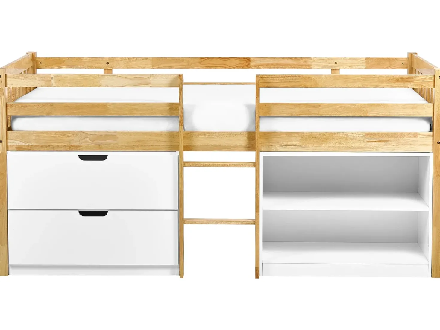 Letto a mezza altezza Legno SUSVILLE 90 x 200 cm Marrone chiaro