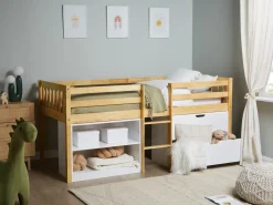 Letto a mezza altezza Legno SUSVILLE 90 x 200 cm Marrone chiaro