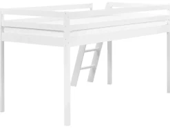 Letto a mezza altezza Legno di pino ASCOUX 90 x 200 cm Bianco