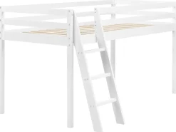 Letto a mezza altezza Legno di pino ASCOUX 90 x 200 cm Bianco