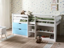 Letto a mezza altezza Legno SUSVILLE 90 x 200 cm Blu