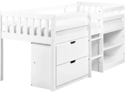 Letto a mezza altezza Legno SUSVILLE 90 x 200 cm Bianco
