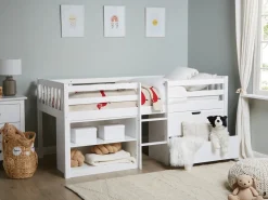 Letto a mezza altezza Legno SUSVILLE 90 x 200 cm Bianco