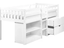 Letto a mezza altezza Legno SUSVILLE 90 x 200 cm Bianco