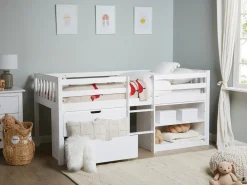 Letto a mezza altezza Legno SUSVILLE 90 x 200 cm Bianco