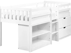 Letto a mezza altezza Legno SUSVILLE 90 x 200 cm Bianco