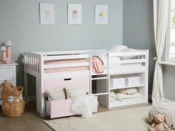 Letto a mezza altezza Legno SUSVILLE 90 x 200 cm Rosa