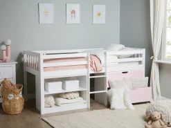 Letto a mezza altezza Legno SUSVILLE 90 x 200 cm Rosa