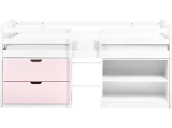 Letto a mezza altezza Legno SUSVILLE 90 x 200 cm Rosa