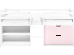 Letto a mezza altezza Legno SUSVILLE 90 x 200 cm Rosa