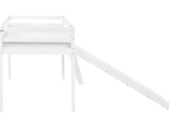 Letto a mezza altezza Legno di pino STAPLE 90 x 200 cm con Scivolo Bianco