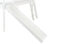 Letto a mezza altezza Legno di pino STAPLE 90 x 200 cm con Scivolo Bianco