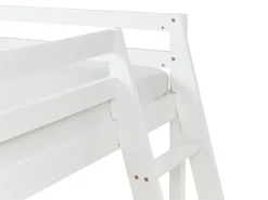 Letto a mezza altezza Legno di pino STAPLE 90 x 200 cm con Scivolo Bianco