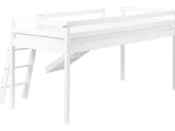 Letto a mezza altezza Legno di pino STAPLE 90 x 200 cm con Scivolo Bianco
