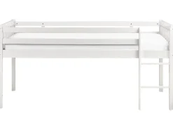 Letto a mezza altezza Legno PEIPIN 90 x 200 cm Bianco