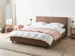 Letto ad acqua Bouclé ALBI 180 x 200 cm Marrone