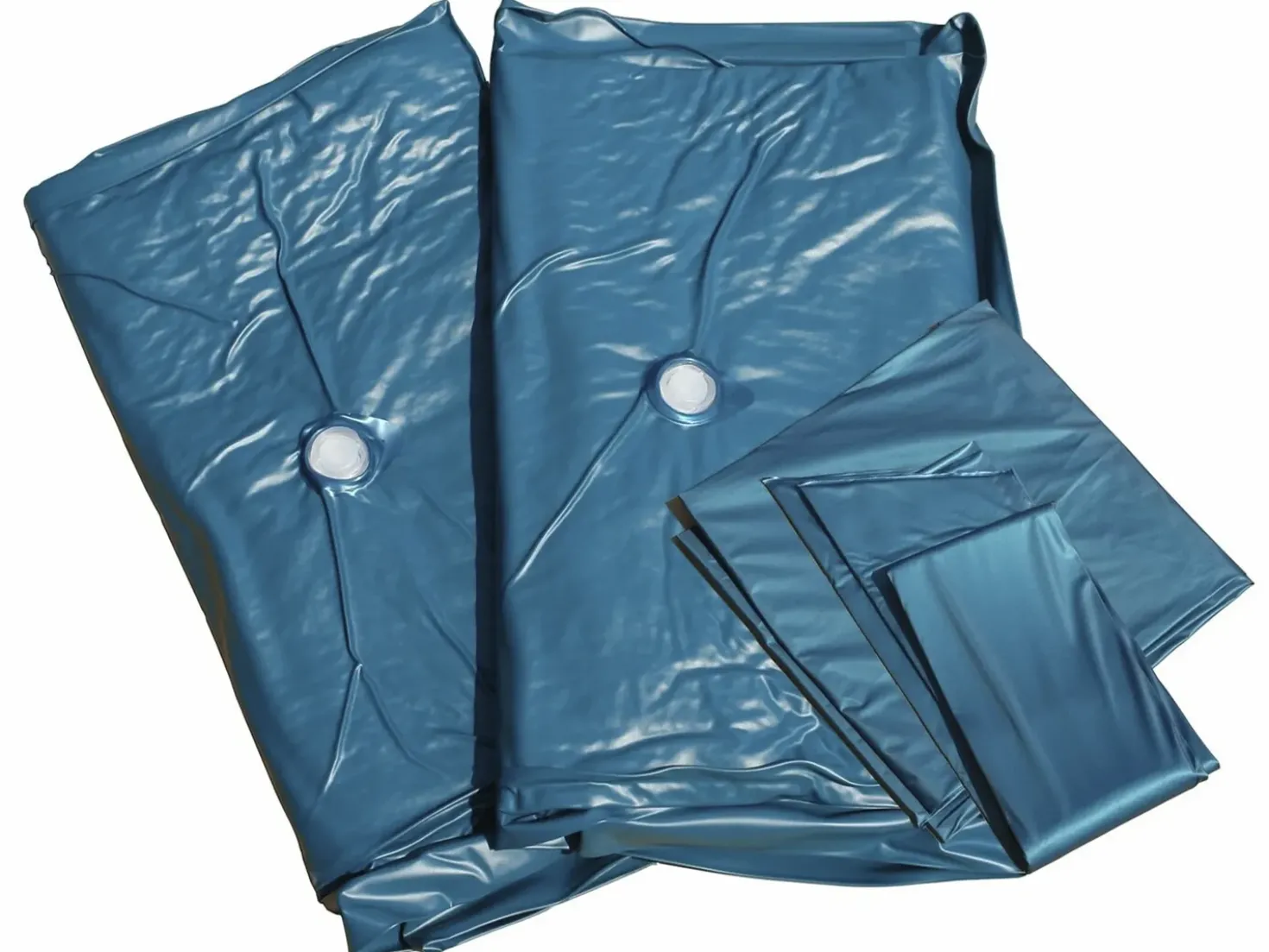 Letto ad acqua con panca contenitore Velluto NOYERS 140 x 200 cm Verde
