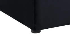 Letto ad acqua con panca contenitore Velluto NOYERS 180 x 200 cm Nero