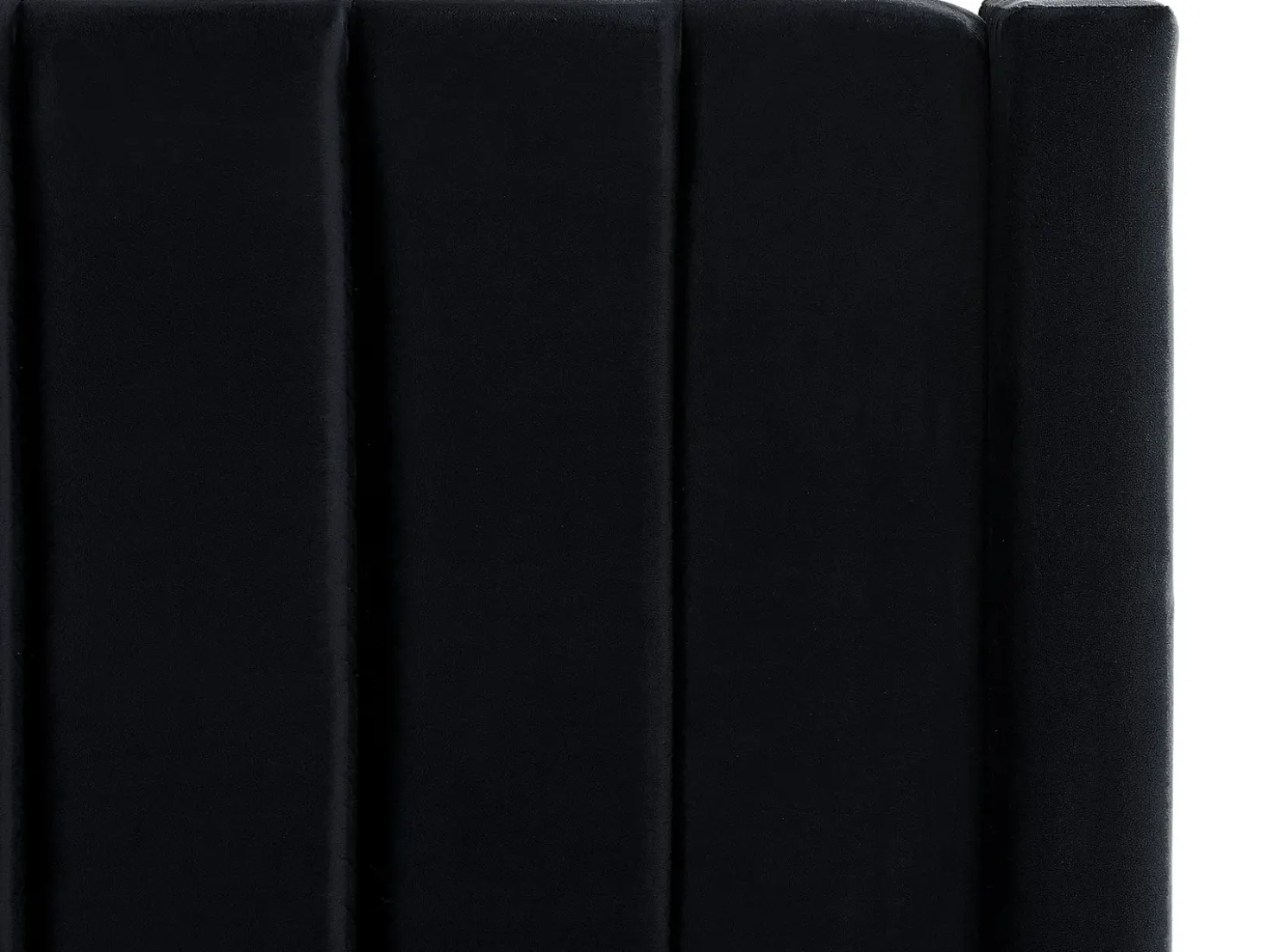 Letto ad acqua con panca contenitore Velluto NOYERS 180 x 200 cm Nero