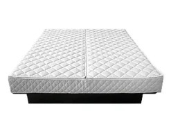 Letto ad acqua Pelle sintetica ZEN 160 x 200 cm Bianco