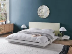 Letto ad acqua Pelle sintetica ZEN 160 x 200 cm Bianco
