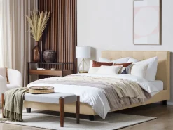 Letto ad acqua Tessuto LA ROCHELLE 180 x 200 cm Beige