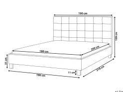 Letto ad acqua Tessuto LA ROCHELLE 180 x 200 cm Beige