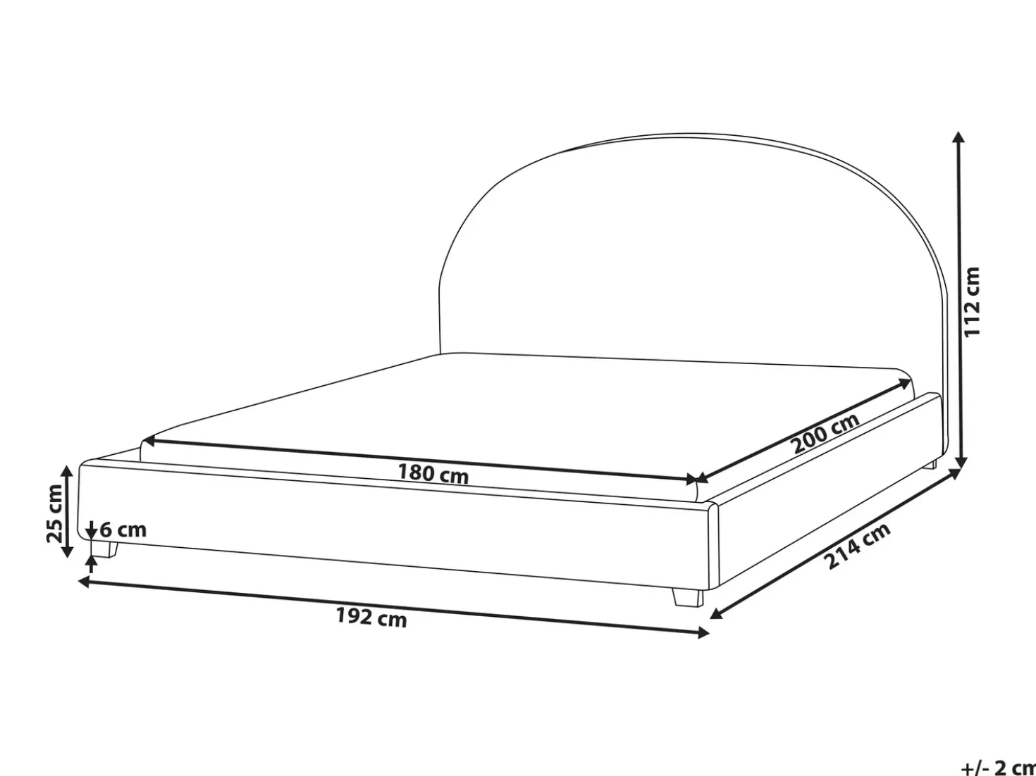 Letto ad acqua Tessuto VAUCLUSE 180 x 200 cm Bianco sporco