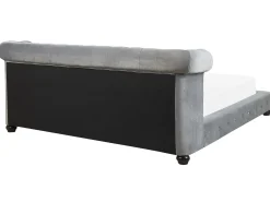 Letto ad acqua Velluto CAVAILLON 180 x 200 cm Grigio chiaro