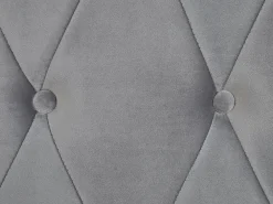 Letto ad acqua Velluto CAVAILLON 180 x 200 cm Grigio chiaro