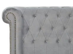 Letto ad acqua Velluto CAVAILLON 180 x 200 cm Grigio chiaro