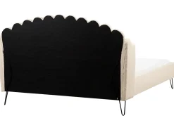 Letto Bouclé AMBILLOU 180 x 200 cm Beige