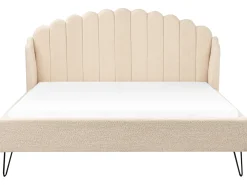 Letto Bouclé AMBILLOU 180 x 200 cm Beige