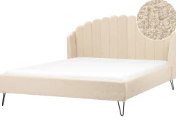 Letto Bouclé AMBILLOU 180 x 200 cm Beige