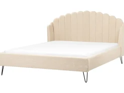 Letto Bouclé AMBILLOU 180 x 200 cm Beige