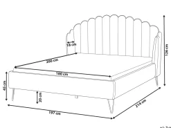 Letto Bouclé AMBILLOU 180 x 200 cm Beige