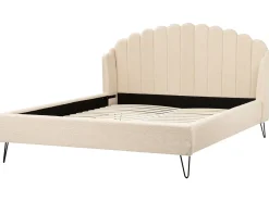 Letto Bouclé AMBILLOU 180 x 200 cm Beige