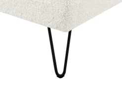 Letto Bouclé AMBILLOU 180 x 200 cm Bianco sporco