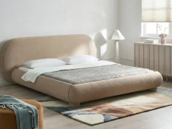 Letto Bouclé BAYEL 180 x 200 cm Tortora